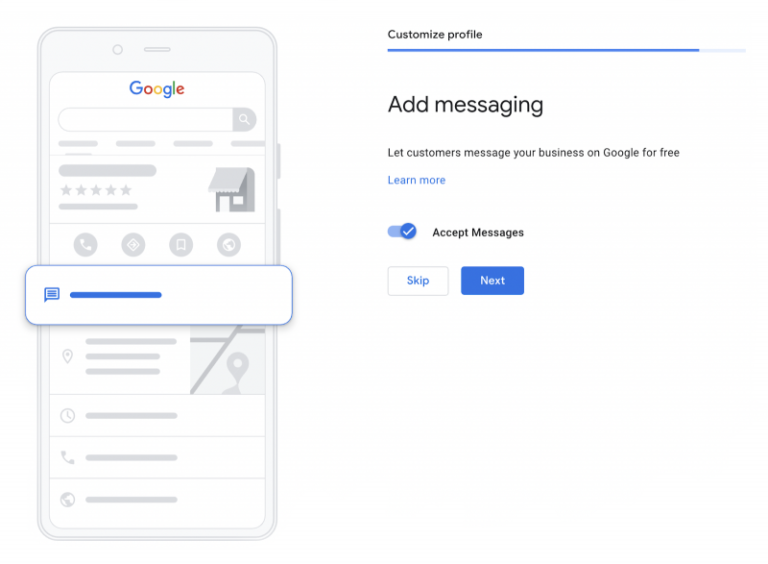 Add Messaging in Google My Business