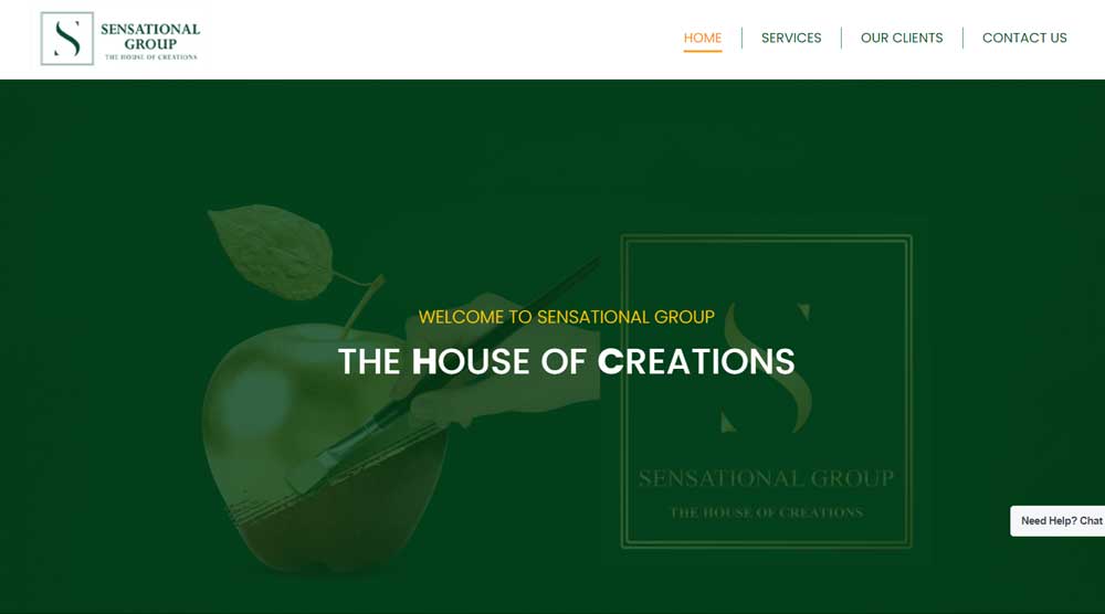 sensational group website design by digital wallah